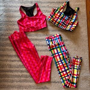 Terez Colorful Checkered Activewear Sets
